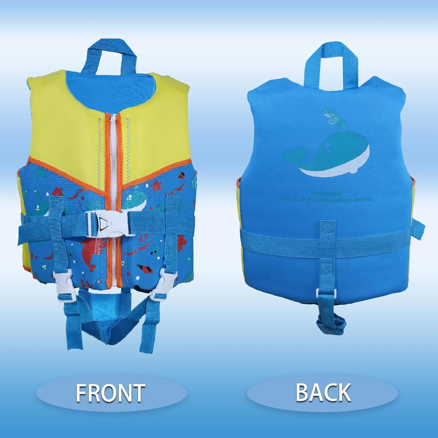 Kids Swim Vests Pool Toddler for 24-64lbs/3-9 Years, Adjustable Swimming Jacket Floaties Aid for Children, Boys Girls Learn to Swim