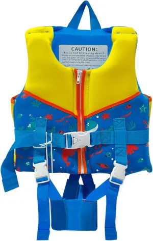 Kids Swim Vests Pool Toddler for 24-64lbs/3-9 Years, Adjustable Swimming Jacket Floaties Aid for Children, Boys Girls Learn to Swim