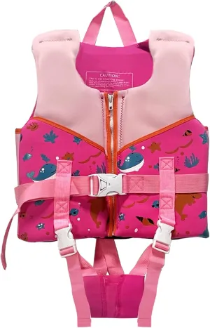 Kids Swim Vests Pool Toddler for 24-64lbs/3-9 Years, Adjustable Swimming Jacket Floaties Aid for Children, Boys Girls Learn to Swim