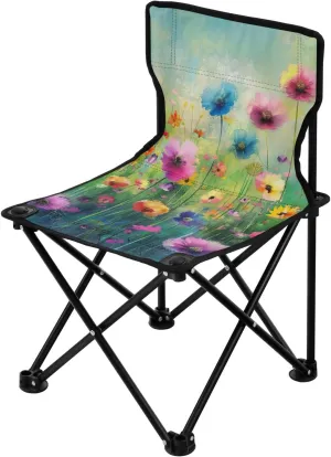 Kigai Folding Camping Chair Heavy Duty Chair Ultralight Compact Portable Beach Chair for Outdoor Camp, Hiking, Travel, Beach, Sporting Event and Picnic, Oil Flower