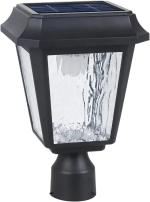 KMC Lighting ST4618Q-A Solar Lamp Post Lights Solar Post Lights Outdoor Post Lights Die-Casting Aluminum 3-inch Fitter Base for Post Mount