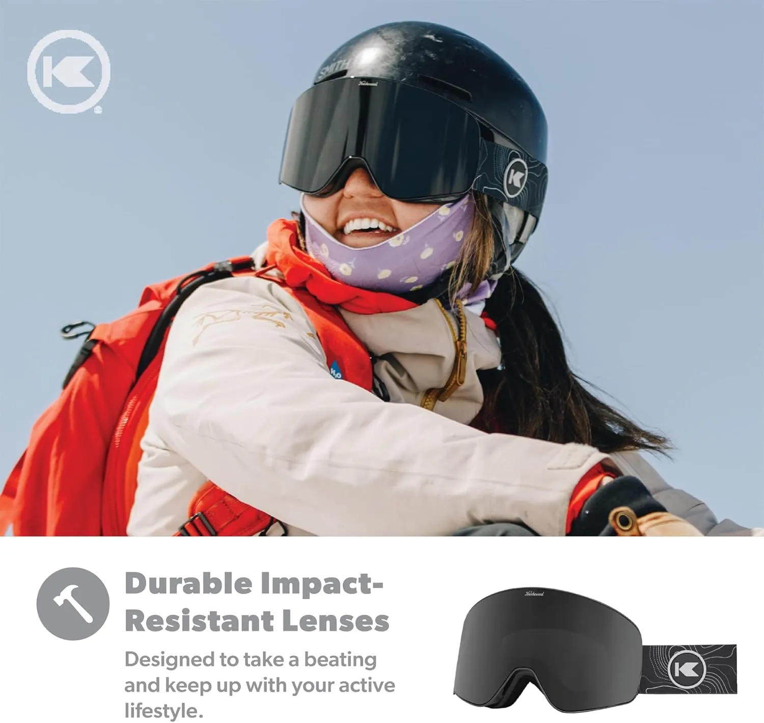 Knockaround Slingshots Snow Goggles for Men and Women - Anti-Glare and Fog Coating with full UV400 Protection