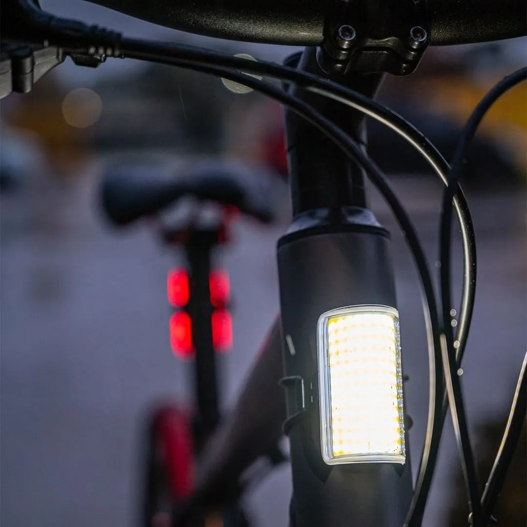 Knog Mid Cobber Bike Light - USB Rechargeable Bike Headlight and Tail Light Set, 330° Visibility, 320/170 Lumens, IP67 Waterproof, 8 Light Modes & App Customization