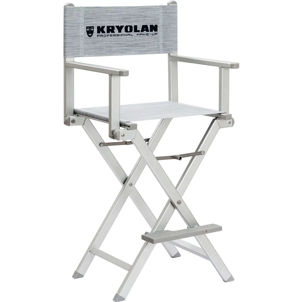 Kryolan aluminum Make-up Chair - Silver