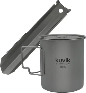 Kuvik Titanium Trowel & 750ml (25.4 oz) Titanium Pot Bundle