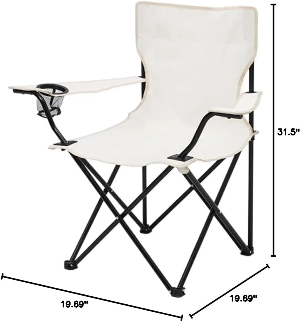 KYUSAR Camping Chair Outdoor Chair Foldable Chair Outdoor Folding Chair with Armrests Ultra Light Portable Camping Chair Back Recliner Leisure Chair Fishing Stool Folding Camping Chair