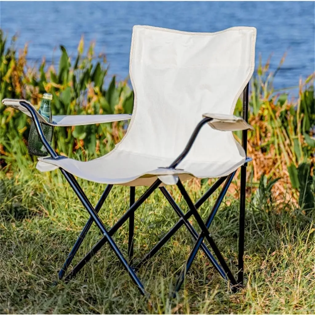 KYUSAR Camping Chair Outdoor Chair Foldable Chair Outdoor Folding Chair with Armrests Ultra Light Portable Camping Chair Back Recliner Leisure Chair Fishing Stool Folding Camping Chair
