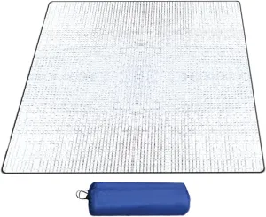 LAFANDE Aluminium Camping Mat, Aluminium Foil Insulation Mat, Lightweight Portable Foldable Camping Mat, Waterproof Mat Foldable Double-Sided Tent Pad Ultralight Floor Mat of Aluminum Foil