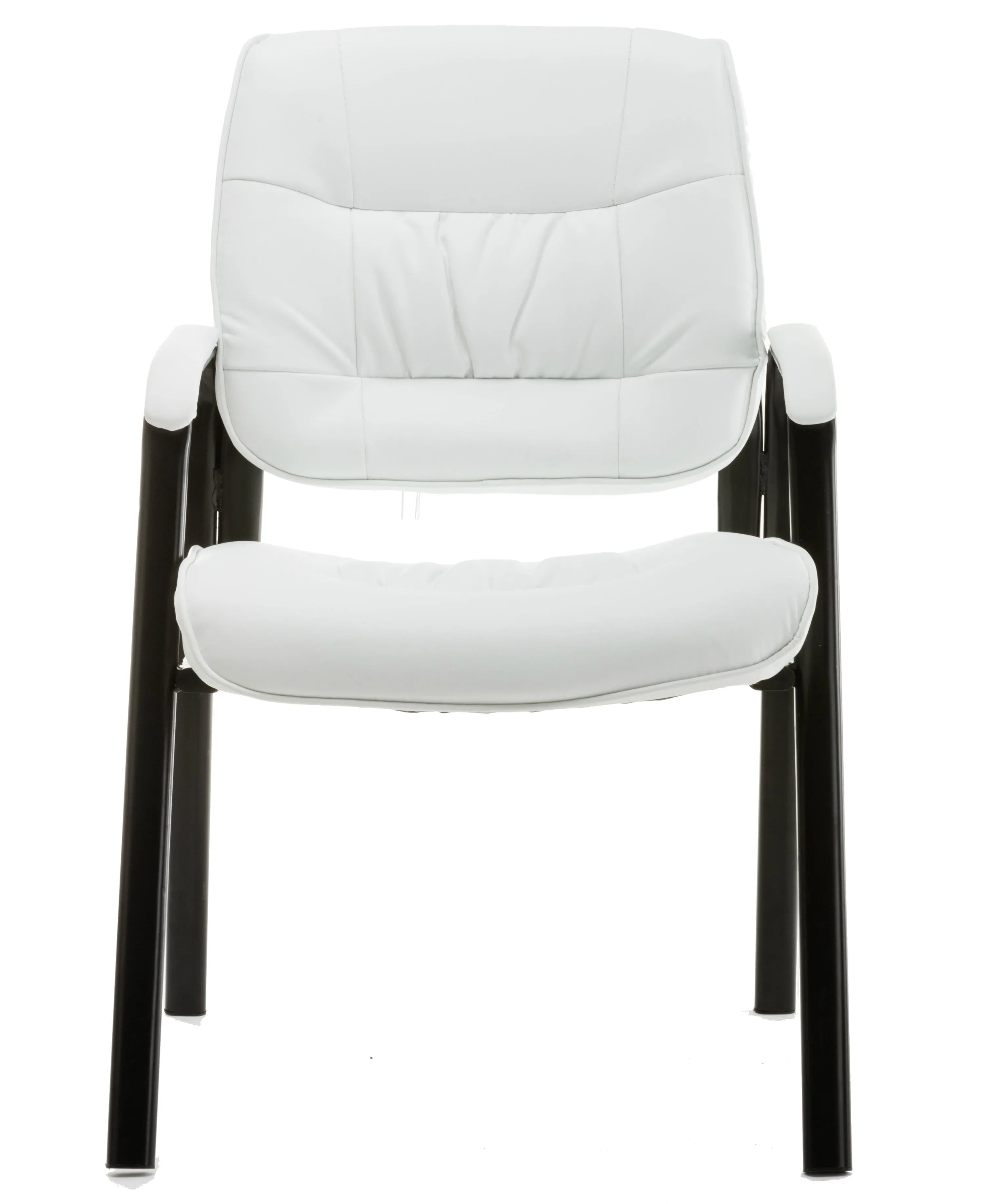 Leather Chair Reception Side Conference Waiting Room Guest Chair White