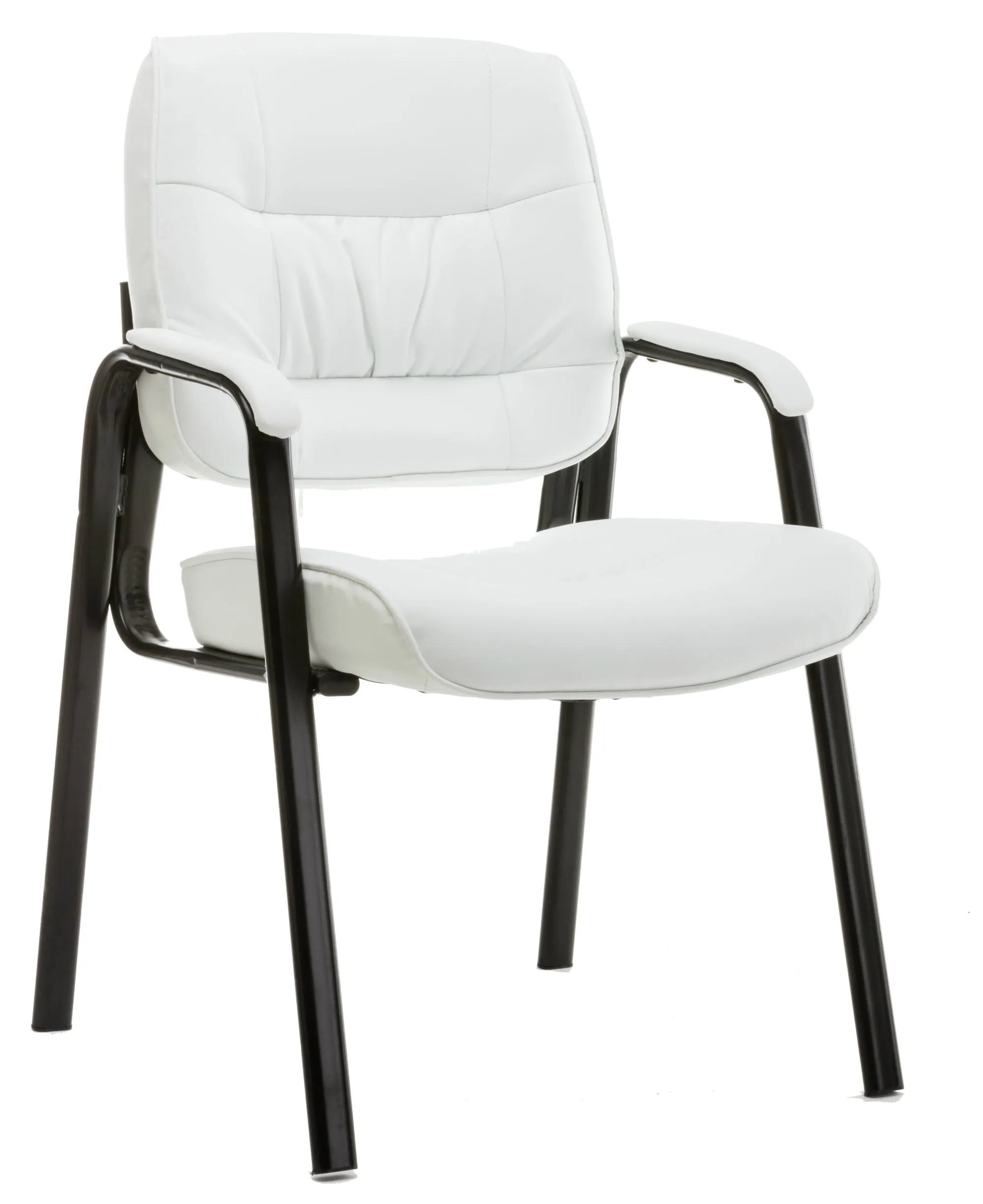 Leather Chair Reception Side Conference Waiting Room Guest Chair White