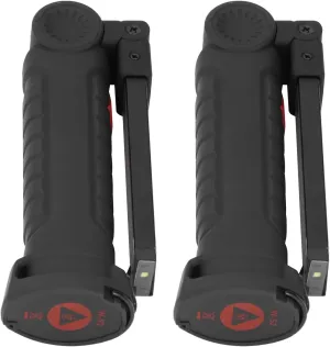LED LIGHT Work Magnetic Rechargeable, Portable and Foldable Design, 2 Packs for Outdoor Multi Work Function, Magnetic Grill Foldable Cob