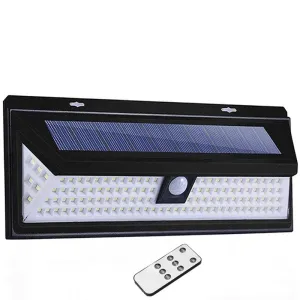 LED Outdoor Solar Light with Remote Control, Motion Sensor Solar Spotlight - 3 Modes Wall Light for Street and Garden Decoration