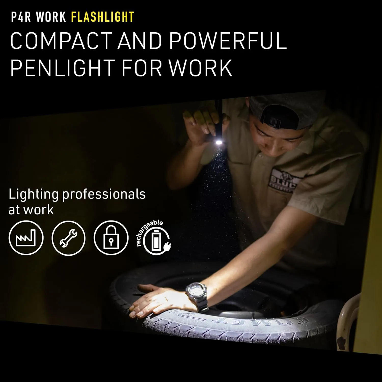 Ledlenser, P4R Work Rechargeable Torch, 170 lumens, Advanced Focus System, Magnetic Charge System