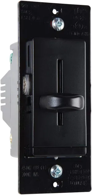Legrand Pass & Seymour LS450BK 450W LS Series Non-Preset Dimmer Light Switch for Dimmable LED and CFL Bulbs, Single Pole, Black (1 Count)