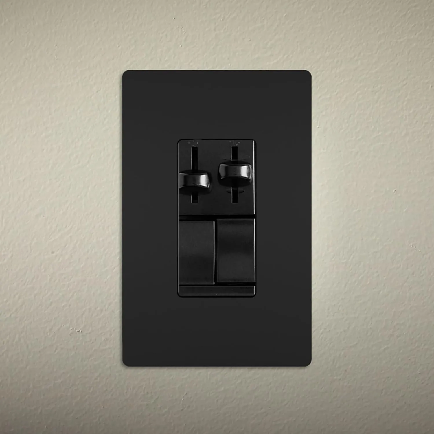 Legrand Pass & Seymour LSCLDC163PBK 450W LS Series Preset Dimmer Light Switch for Dimmable LED and CFL Bulbs Plus 1.6A Fan Control, Single Pole/3-Way, Black (1 Count)