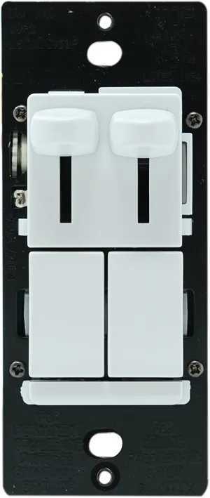 Legrand Pass & Seymour LSCLDC163PWCCV4 450W LS Series Preset Dimmer Light Switch for Dimmable LED and CFL Bulbs Plus 1.6A Fan Control, Single Pole/3-Way, White (1 Count)