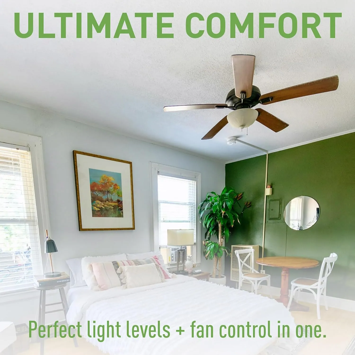 Legrand Pass & Seymour LSCLDC163PWCCV4 450W LS Series Preset Dimmer Light Switch for Dimmable LED and CFL Bulbs Plus 1.6A Fan Control, Single Pole/3-Way, White (1 Count)