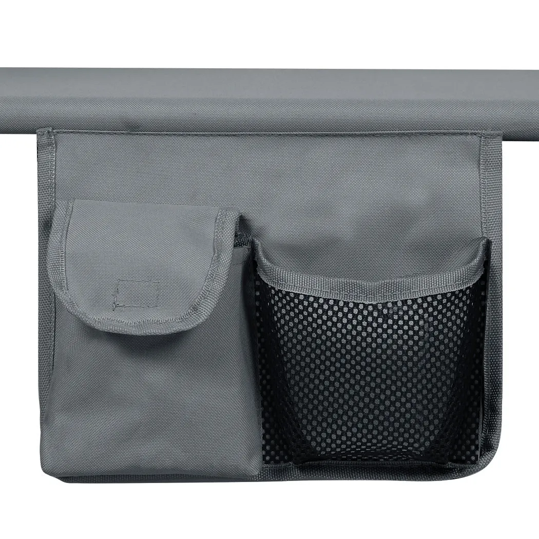 Levede Foldable Lounge Chairs with Canopy Grey-VIC_Rural