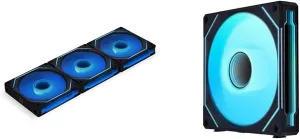 Lian Li UNI Fan SL-Infinity 120 RGB Triple Pack with Controller and 140 Black/Reverse Blade Single Fan