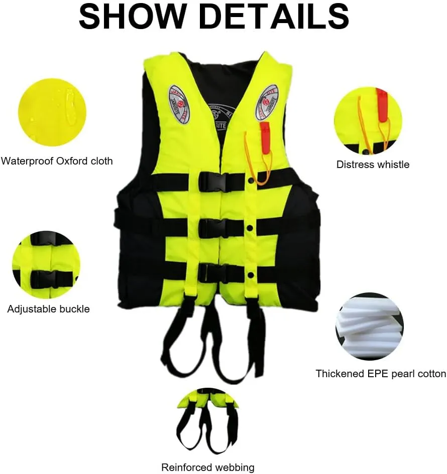 lifejackets for Adults,lifevest Lightweight Swim Vest for Water Sports Fishing Sailing Surfing and Boating,Kayak Jacket with Adjustable Straps