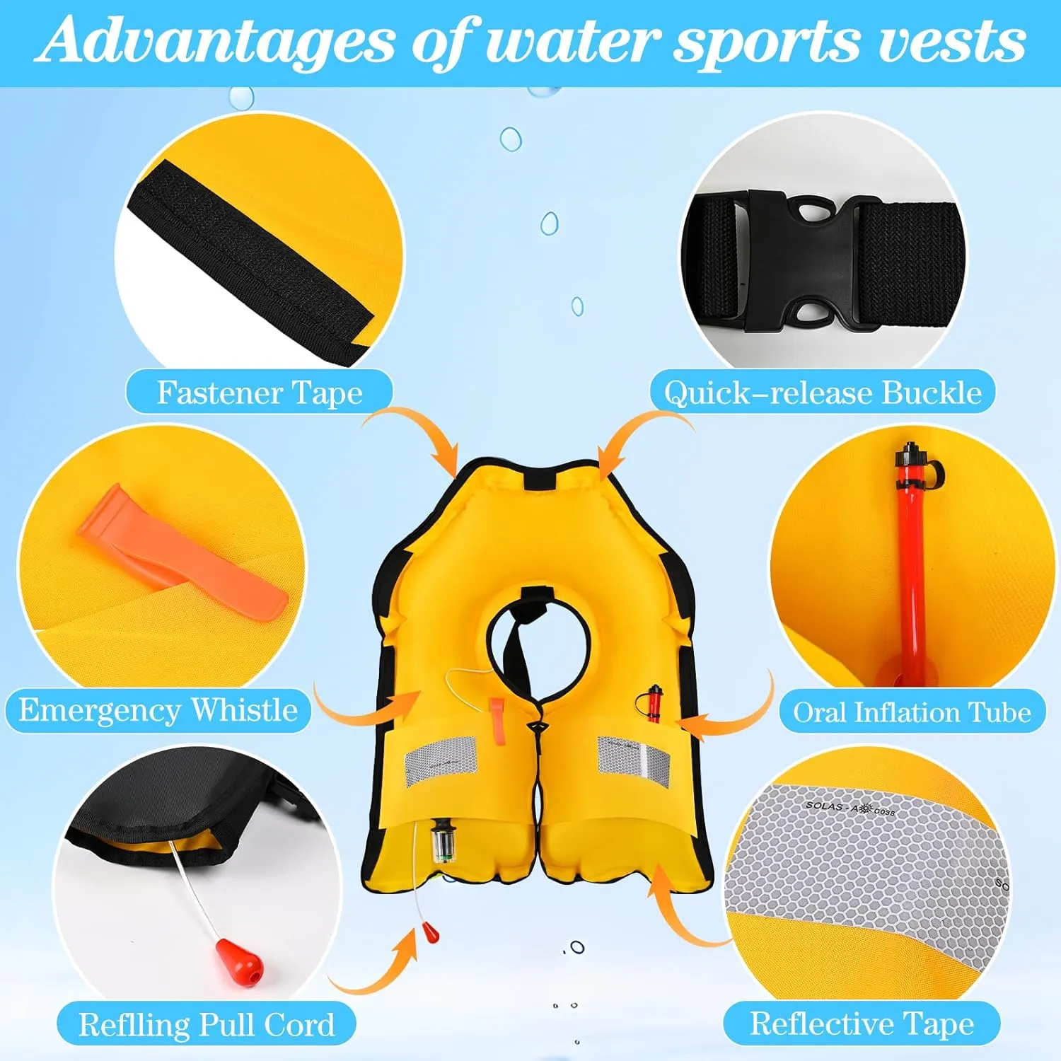 Lifjackets for Adults, Automatic Inflation Adult lifvest Water Sports Vest for Boating Fishing Kayaking Paddling Boat Safety Equipment