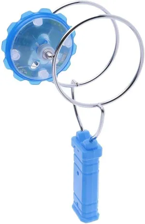 Light Up Magnetic Gyro Spinning Wheel Blue
