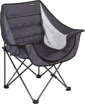 Lippert Double-Wide Padded Camping Chair with Carry Bag, Dark Grey (2021000208)