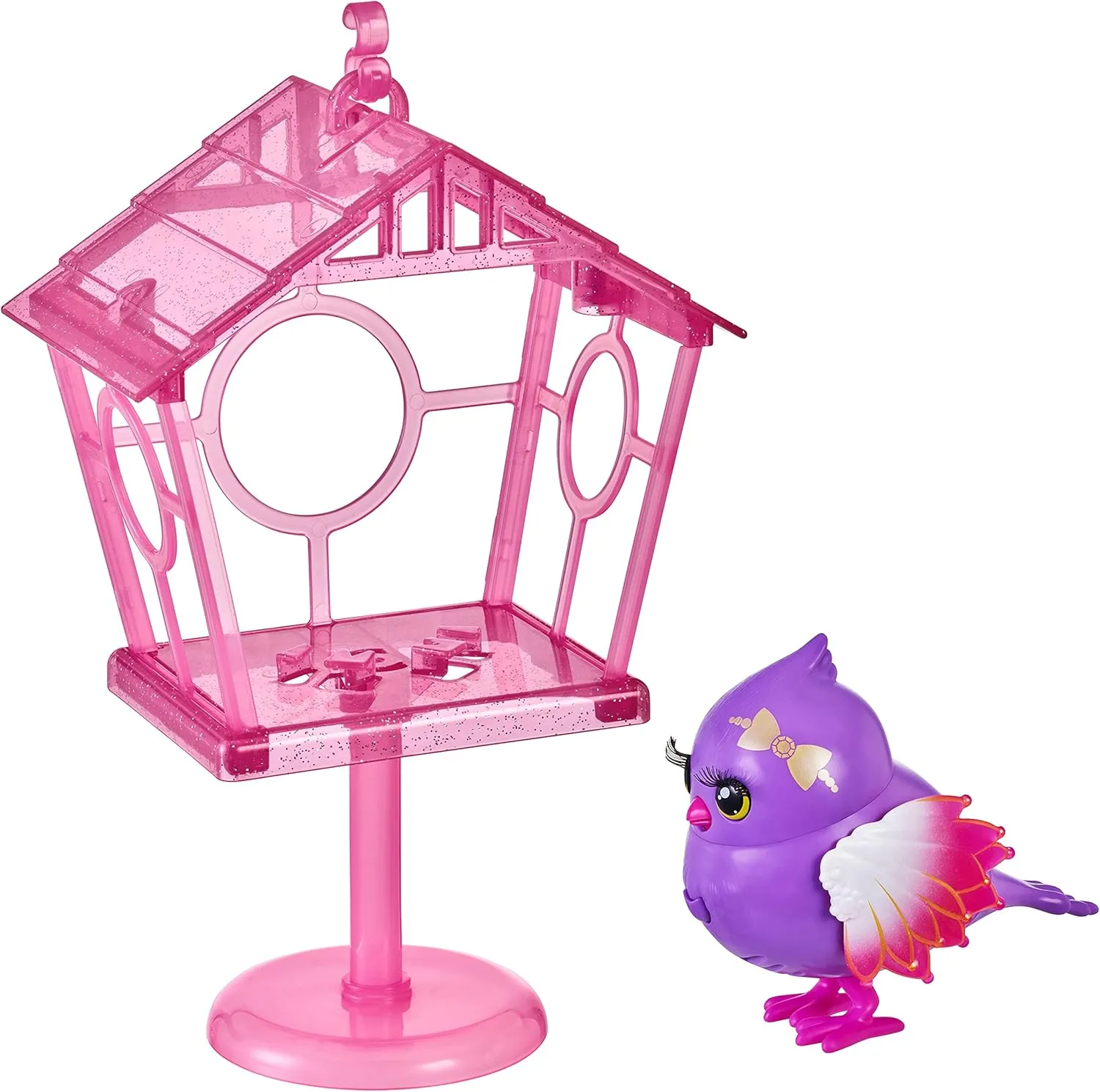 Little Live Pets - Lil' Bird & Bird House: Pretty Posh | Linkable Bird Houses, New Moving Bird Heads with 20   Sounds, and Reacts to Touch