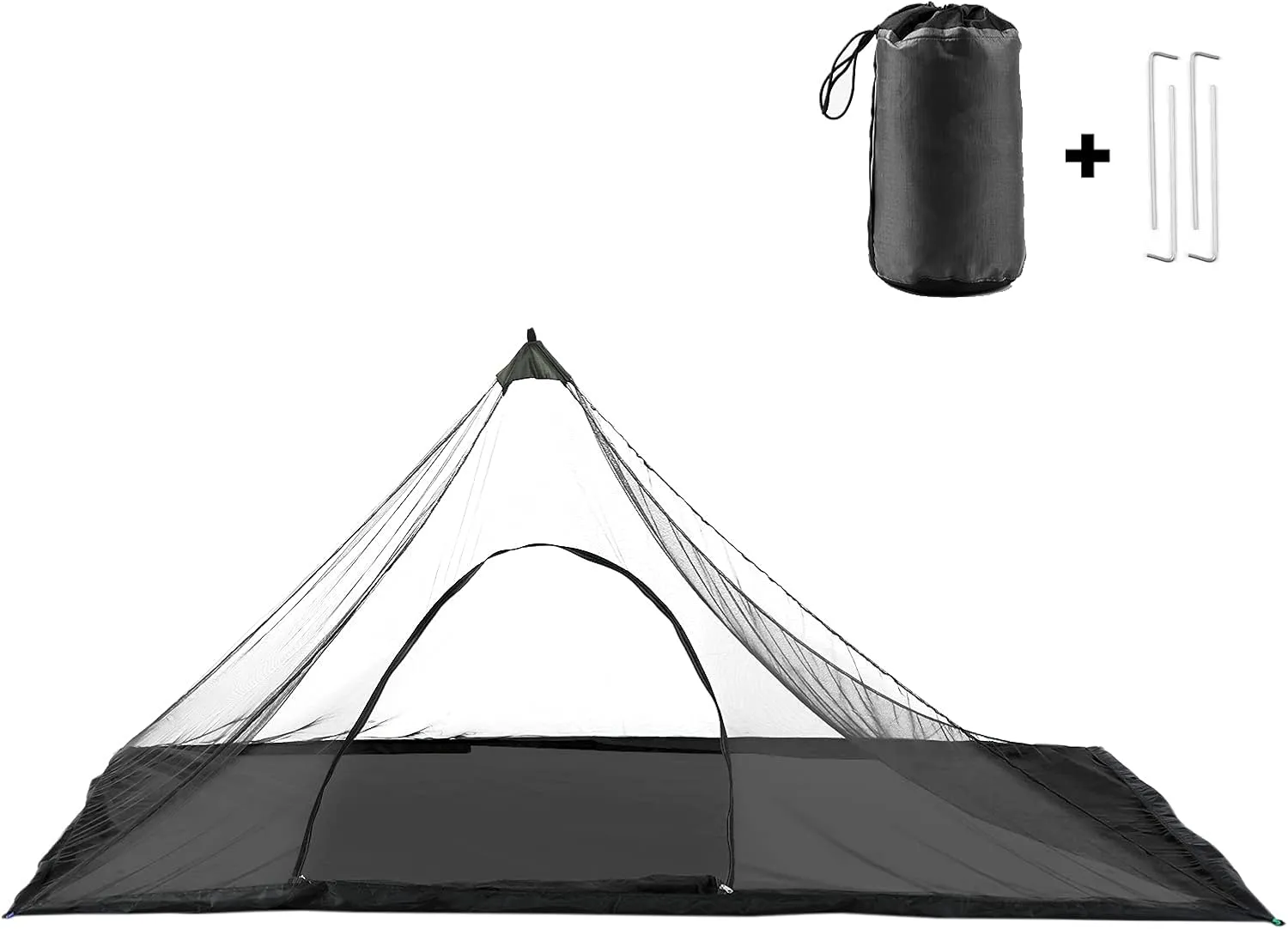 Lixada Camping Net with Carry Bag Single Triangular Net Yarn Tent Compact Lightweight Outdoors Mesh Screen Tent for Backpacking Hiking Camping Fishing Backyard