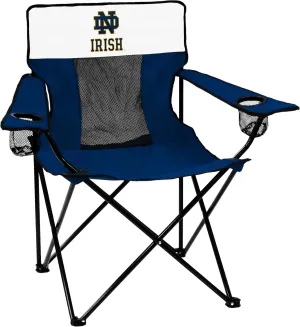 Logo Brands NCAA Officially Licensed Notre Dame Fighting Irish Elite Chair, Unisex Adult Chair with Two Cup Holder, One Size, Team Color