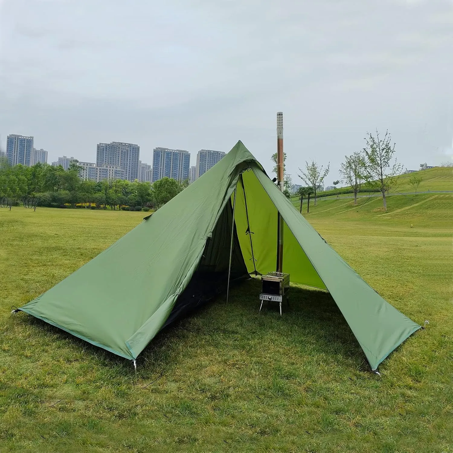 Longeek 2-4 Person Camping Tent 4 Seasons Backpacking Ultralight Easy Up Hot Teepee