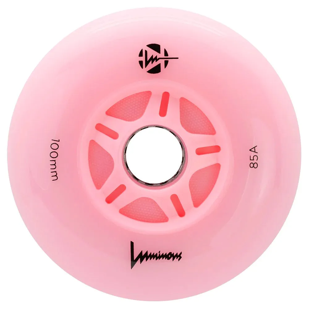 Luminous LED 100mm/85a Flamingo Rollerblade Wheel Single