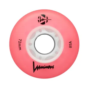 Luminous LED 72mm/85a Pink 4 Pack Rollerblade Wheels