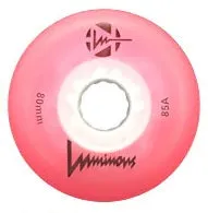 Luminous LED 80mm/85a Pink 4 Pack Rollerblade Wheels