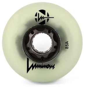 Luminous LED 84mm/85a GLOW White 4 Pack Rollerblade Wheels