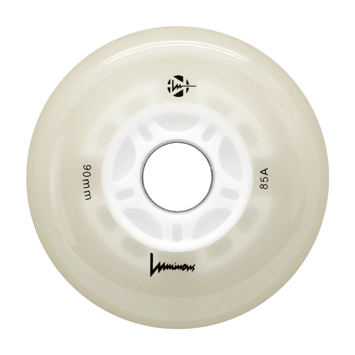 Luminous LED 90mm/85a GLOW White 4 Pack Rollerblade Wheels