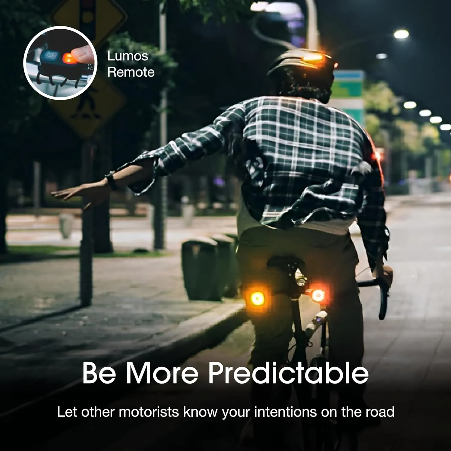 Lumos Firefly Smart Bike Light System - Sync Front & Rear LED Light | Custom Brightness, Flash Pattern, Day/Night Mode | Turn Signals | Brake Lights | Night Riding Bicycle Accessories for Men & Women