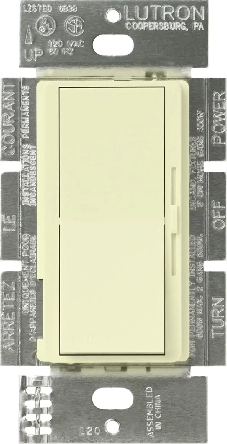 Lutron DVLV-600P-AL Diva Magnetic Low-Voltage Dimmer, Almond