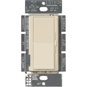 Lutron DVSCLV-600P-ES Diva Magnetic Low-Voltage Dimmer, Eggshell