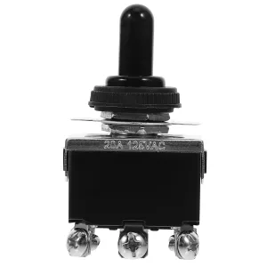 Luxshiny Heavy Duty Waterproof Cap Switch for Car Dash 12v Weatherproof Toggle On/Off Rainproof Rocker Switch A0077