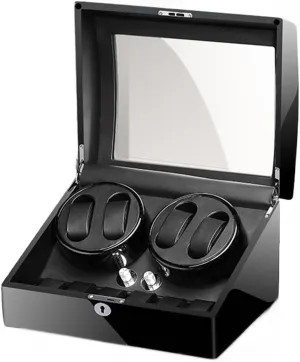 Luxury 4 6 Automatic Watch Winder with Quiet Motor LED Lights and Adjustable Upgraded Watch Pillows Watch Winder Box for Men and Women