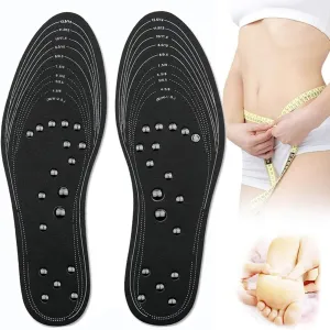 Magnet Massage Insole, Acupressure Insoles Magnetic Therapy Insoles, Acupressure Slimming Orthotic Insoles, Reflexology Pain Relief Shoe Insoles for Men/Women, 2 Pairs
