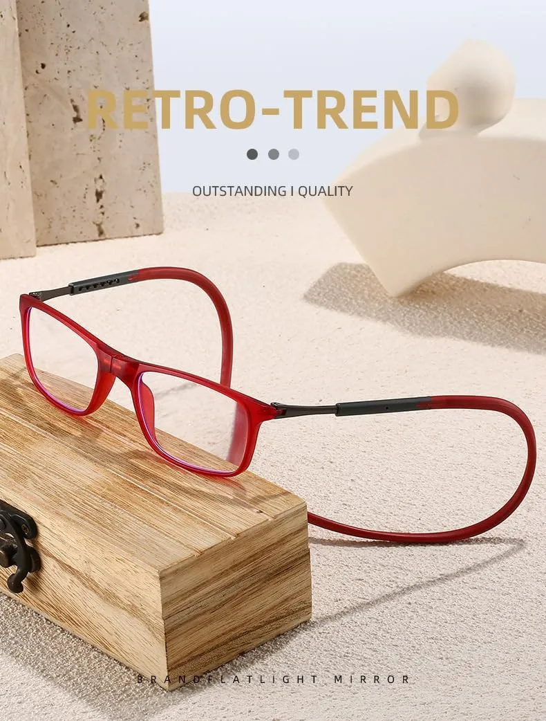Magnetic Blue Light Blocking Reading Glasses for Men&Women, Bridge Front Connect Reading Glasses, Reading Adjustable