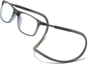 Magnetic Bridge Front Connect Reading Glasses Clear or Blue Light Lens Men&Women Around Neck Hang Adjustable Readers
