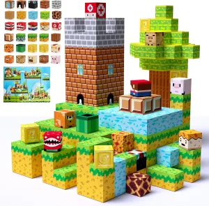 Magnetic Building Blocks Game- Magnetic Building Cube Build World Construction Toys STEM Sensory Gift for Boys Girls Birthday