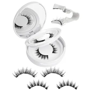 Magnetic Eyelashes With Applicator, Natural-looking, No Adhesive, No Eyeliner, Soft Comfortable Magnetic Lashes, Easy to Wear, Reusable (2Pair Eyelashes)