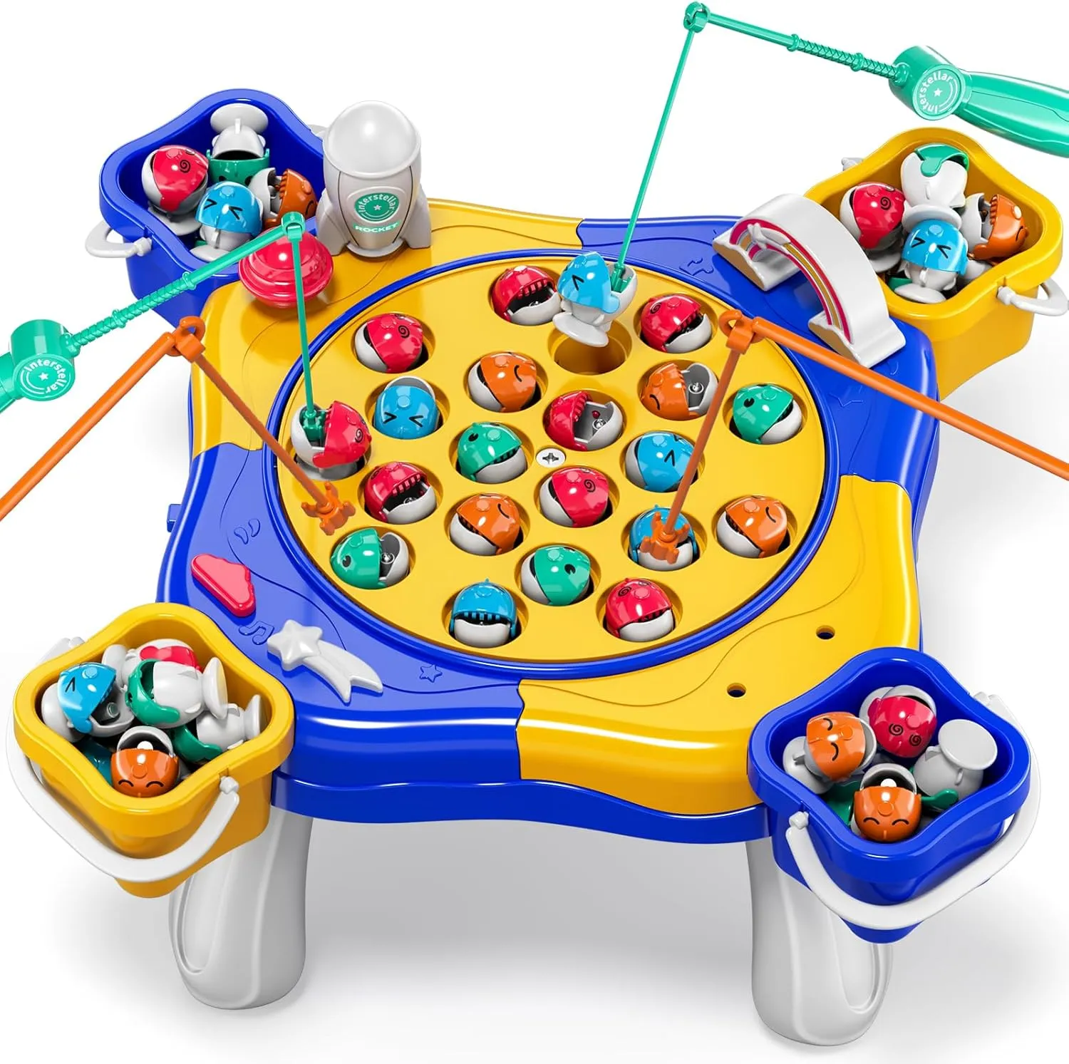 Magnetic Fishing Game for Kids Toddlers 3-5, 70 pcs Fishing Toys for Kids Toddlers 3-5, Fishing Table Toys Board Game Birthday Gifts for 3 4 5 6 7 8 Years Old Toddlers Kids