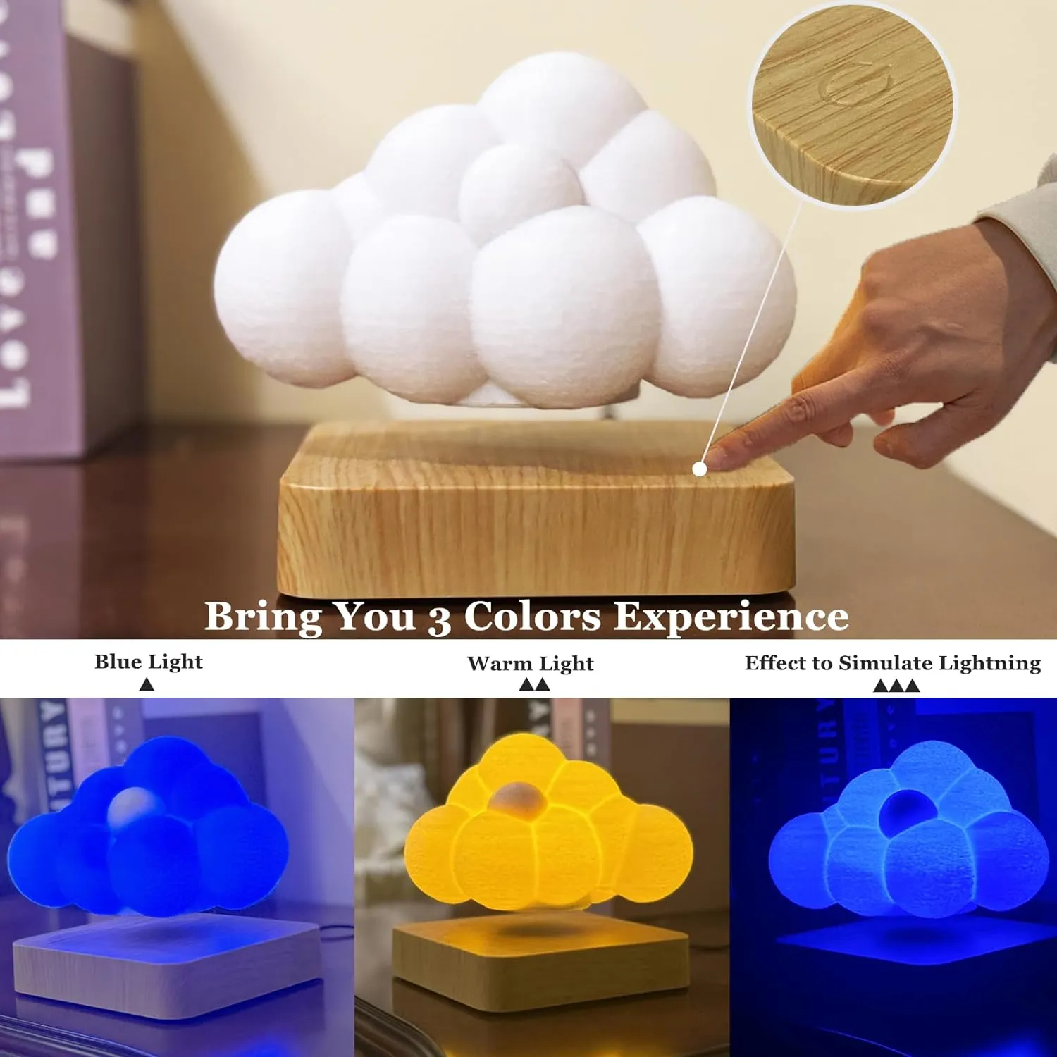 Magnetic Floating Cloud LED Light Desk Lamp