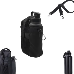 Magnetic Gym Bag with Water Bottle Holder and Phone Pocket, Sling Bag for Men and Women, Small Fitness Bag for Gym, Travel, Sports, Work