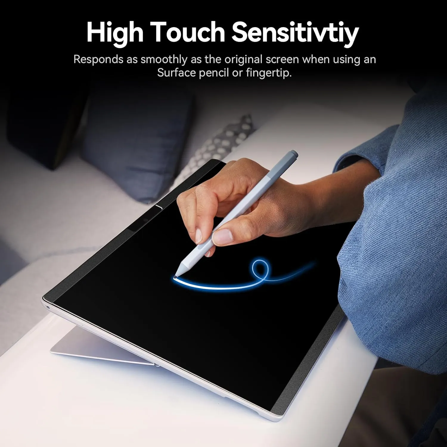 Magnetic Privacy Filter Compatible with Microsoft Surface Pro 10 (2024) / Pro 9 (2022) / Pro 8 (2021) / Pro X (2021, 2019), 13 Inch Removable Anti Spy Glare Blue Light Privacy Screen